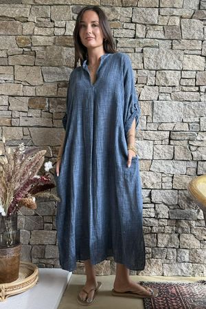 Kasbah Souk Dress Washed Navy